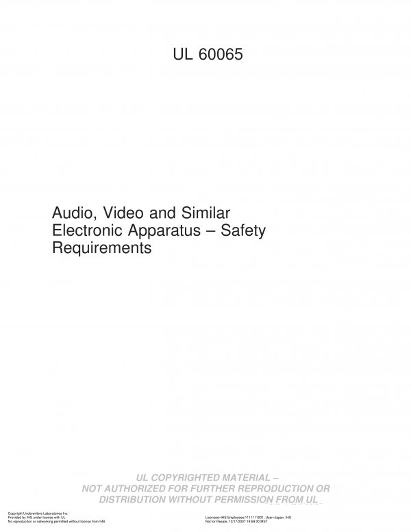 UL 60065 PDF UL 60065 PDF